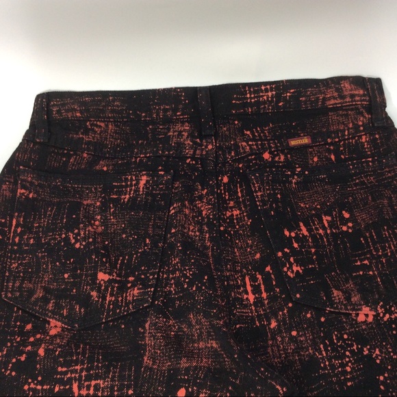 Bleach It And Dye Jeans John Rankine Art 33/32 Black Pink Upcycled Rustler Jeans - Picture 3 of 8